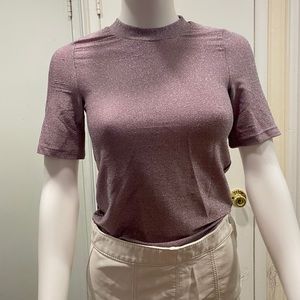 Fore Collection LS Lurex Turtleneck - XS